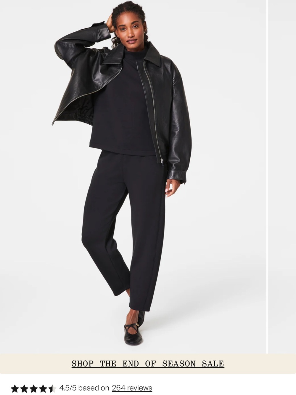 SPANX Black barrel leg Ponte Pants